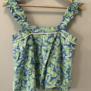 THML Women's Size S Leaf Print Tank Top